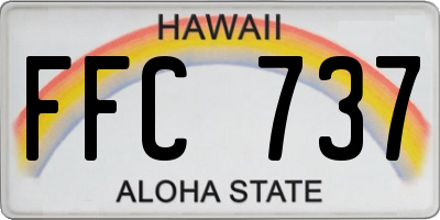 HI license plate FFC737