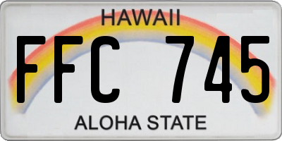HI license plate FFC745