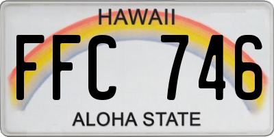 HI license plate FFC746