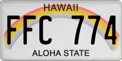 HI license plate FFC774