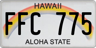 HI license plate FFC775