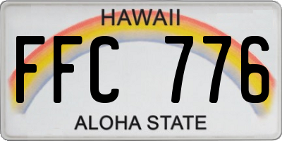 HI license plate FFC776