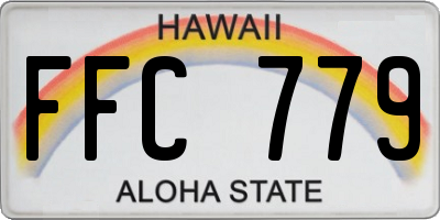 HI license plate FFC779