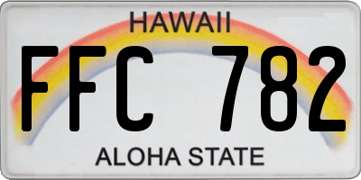 HI license plate FFC782