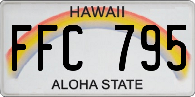 HI license plate FFC795