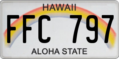HI license plate FFC797