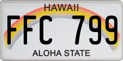 HI license plate FFC799