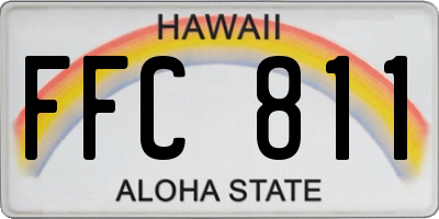 HI license plate FFC811