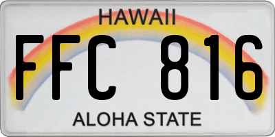 HI license plate FFC816