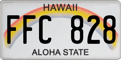 HI license plate FFC828