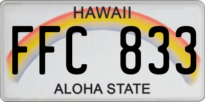HI license plate FFC833