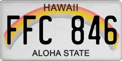 HI license plate FFC846