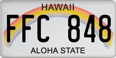 HI license plate FFC848