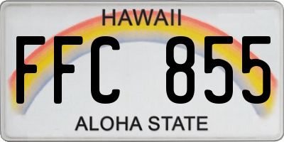 HI license plate FFC855