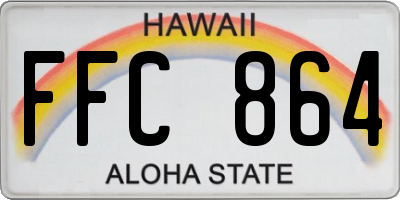 HI license plate FFC864