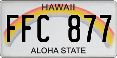 HI license plate FFC877