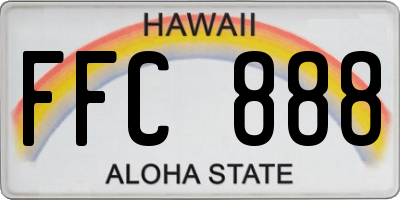 HI license plate FFC888