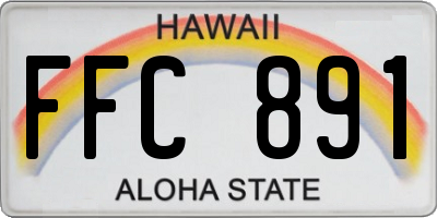 HI license plate FFC891