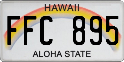 HI license plate FFC895