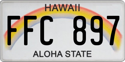 HI license plate FFC897