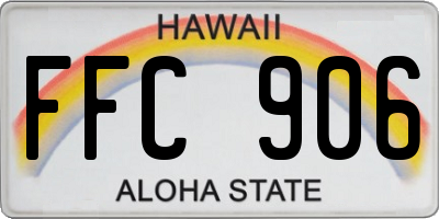 HI license plate FFC906