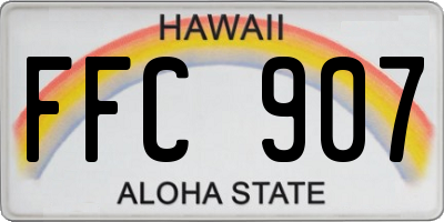 HI license plate FFC907
