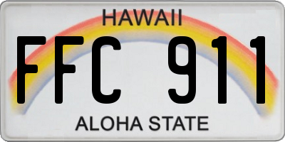 HI license plate FFC911