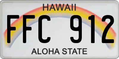 HI license plate FFC912