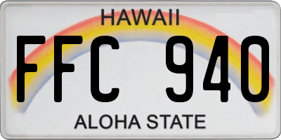HI license plate FFC940