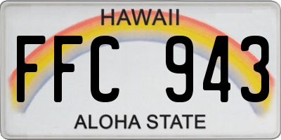 HI license plate FFC943