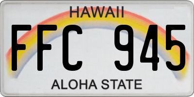 HI license plate FFC945
