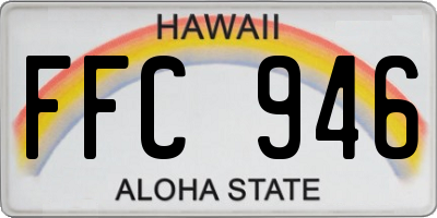 HI license plate FFC946