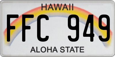HI license plate FFC949