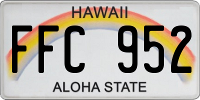 HI license plate FFC952