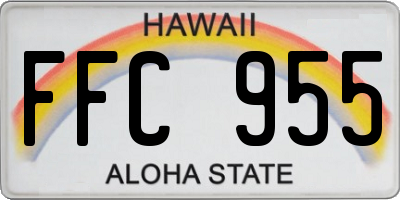 HI license plate FFC955