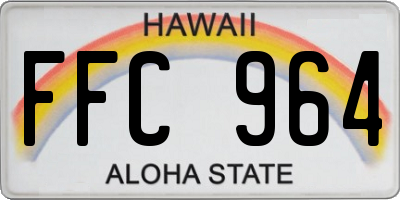 HI license plate FFC964