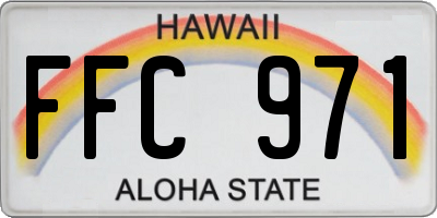 HI license plate FFC971