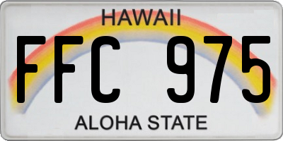HI license plate FFC975