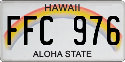 HI license plate FFC976