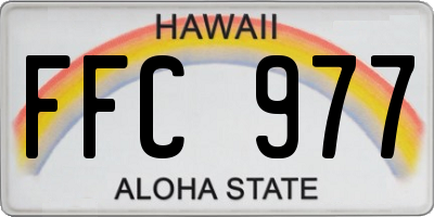 HI license plate FFC977