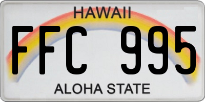 HI license plate FFC995