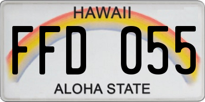 HI license plate FFD055