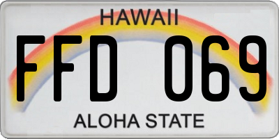 HI license plate FFD069
