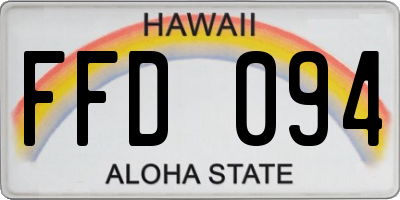 HI license plate FFD094