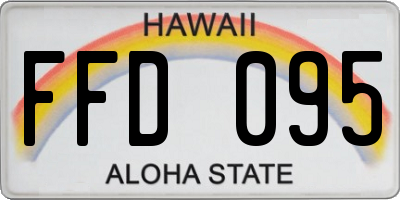 HI license plate FFD095