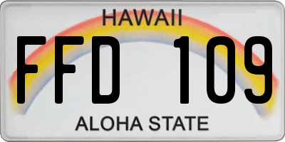 HI license plate FFD109
