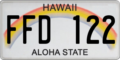 HI license plate FFD122