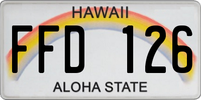 HI license plate FFD126