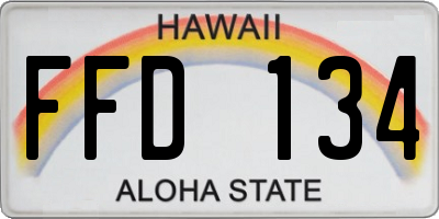 HI license plate FFD134