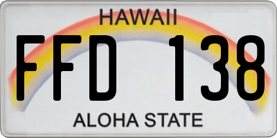 HI license plate FFD138